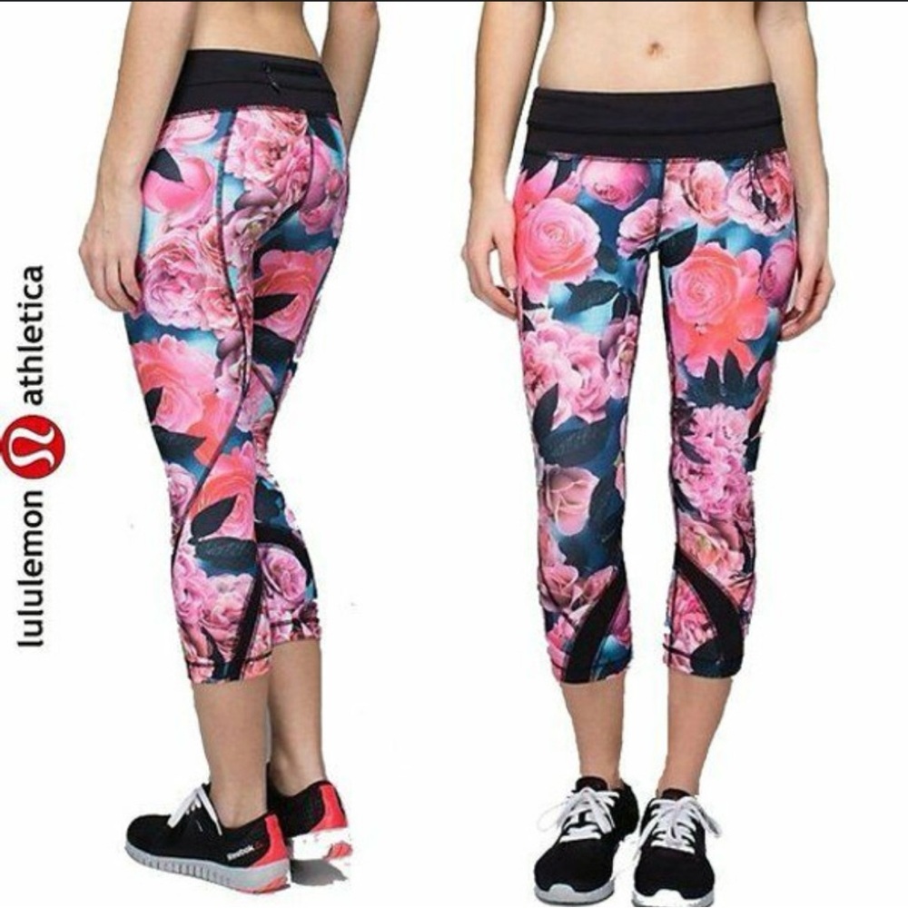 Lululemon Floral Cropped Leggings Size 6